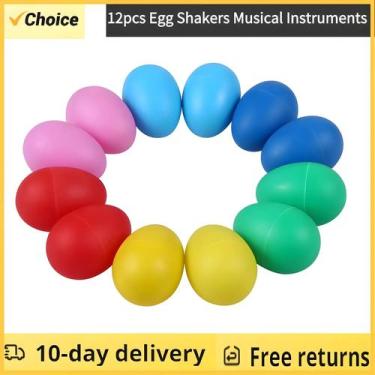 Imagem de Instrumentos Musicais De Percussão Em Forma De Ovo Para Crianças, 12 P