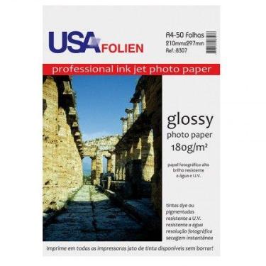 Imagem de Papel fotográfico glossy paper A4 180g com 50 folhas 8307 - Usa Folien