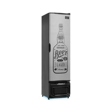 Imagem de Refrigerador e Cervejeira Vertical Gelopar GCB-23E GW Tipo Inox 228 LT