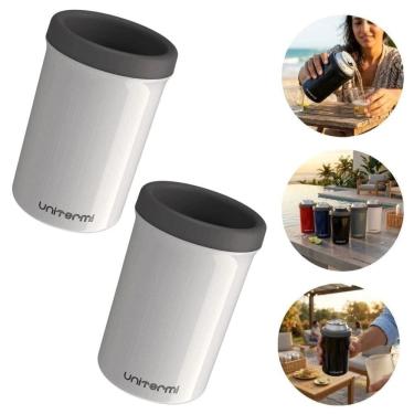 Imagem de Kit 2 Porta Lata Térmico 350ml Ideal para Bares e Casa