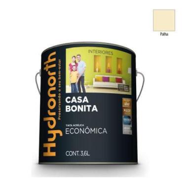 Imagem de Tinta Acrílica Casa Bonita Palha Fosco Galão 3,6L Bege Hydronorth