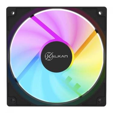 Imagem de Cooler Para Gabinete Kalkan Lumen, Rainbow, 120mm, Preto, KLK00018