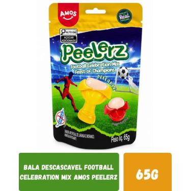 Imagem de Bala descascavel football celebration mix amos peelerz 65g