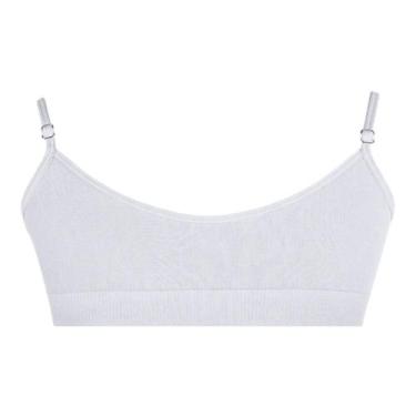 Imagem de Top Alças Ajustáveis Infantil Menina Sem Costura Zee Rucci, M, Branco