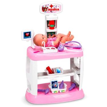 Imagem de Mesinha Bancada Kit Médico Doutora Meg Hospital De Brinquedo Infantil 