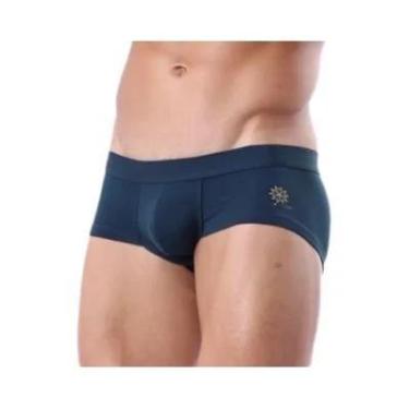 Imagem de Cuecas Boxer Masculinas De Nylon De Cintura Baixa Em 4 Cores Confortáv