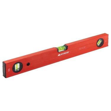Imagem de Nível de Construção Tipo Box 20 com 3 Bolhas Nivelamento Vertical Horizontal e 45 graus  Worker 50CM