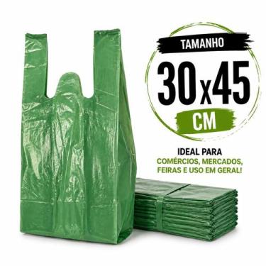 Imagem de Sacola plastica reciclada 30x45 1 kg reforçada resistente - E A COSTA 