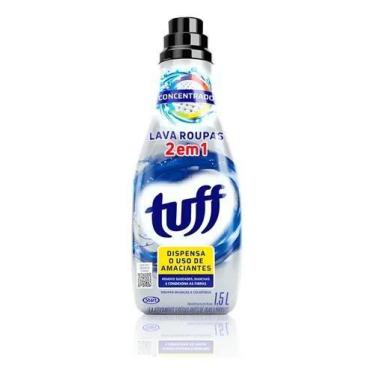 Imagem de Sabão Liquido Lava Roupas Liquido Tuff 2 Em 1 Limpeza e Amaciante 1,5l