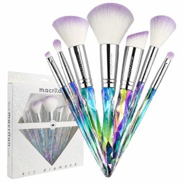 Imagem de Kit 7 Pincéis de Maquiagem Diamond Macrilan Original Pincel