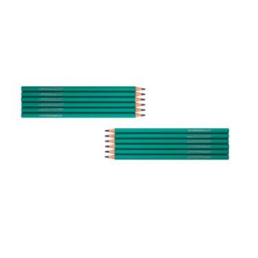 Imagem de Lápis Grafite Preto Nº2 Escolar Kit com 12 Unidades para Desenho e Esc