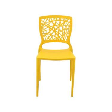 Imagem de Cadeira Tramontina Joana em Polipropileno e Fibra de Vidro Amarelo, Am