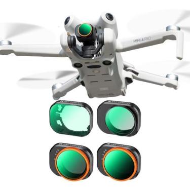 Imagem de Kit 4 Filtros K&F Concept VND+UV+CPL para DJI Mini 4 Pro