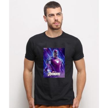 Imagem de Camiseta masculina Preta algodao Homem de Ferro Vingadores