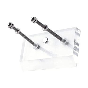 Imagem de YIJU Suporte para parede de skate acrílico de suspensão vertical Longboard Skis de surf Decks de pranchas de pranchas de exibição para proteger Suporte de, Claro