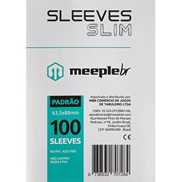 Imagem de MeepleBR Sleeves SLIM - PADRÃO (63,5x88mm), TCG, Plástico para Proteção de Cartas