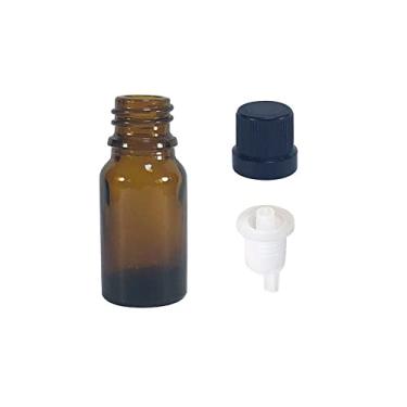 Imagem de Frasco de Vidro 15ml com Batoque Gotejador (20 Peças) Cor:Preto