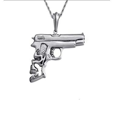 Imagem de Corrente com Pingente Aço Inox Hip hop crânio