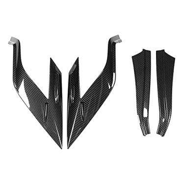 Imagem de Guarnição de luz traseira traseira de carro com acabamento traseiro de fibra de carbono para decoração adequada para 2019-2021