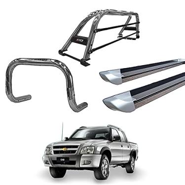 Imagem de Kit Quebra Mato+Santo Ant +Estribo Perso-S10 94/11 Cromo C/D