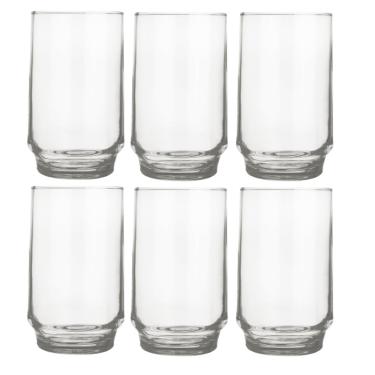 Imagem de Copo Long Drink 300ml Lights Chop Vidro Suco Agua Nadir 6Un