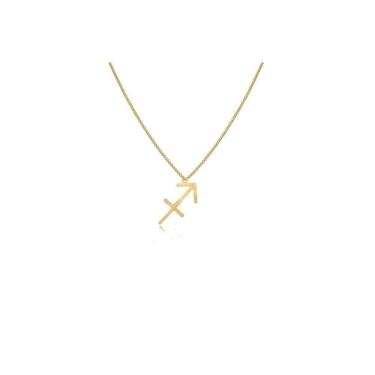 Imagem de Colar Signo De Sagitário Folheado Em Ouro 18k