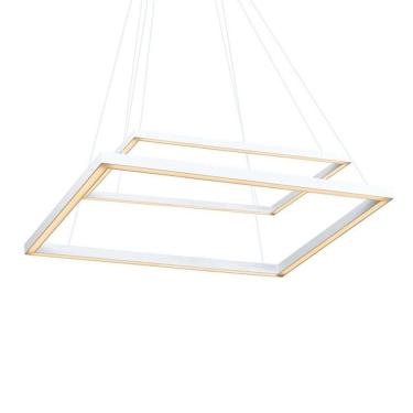 Imagem de Lustre Pendente Newline Fit Led 747 Bivolt Branco 3000K Luz Amarela