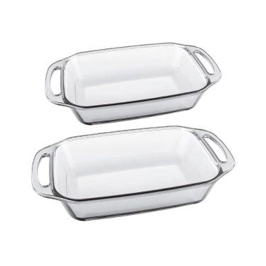 Imagem de Conjunto de Assadeiras Nadir Seletta Retangular de Vidro com 2 Peças