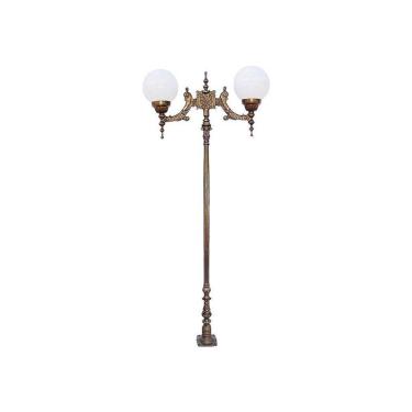 Imagem de Poste Colonial Verona para Jardim de Alumínio 02 Globo 2,23m