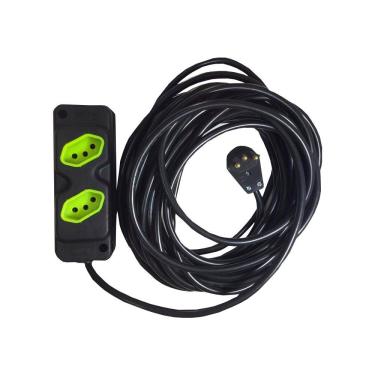 Imagem de Extensão Elétrica 20a 02 Metros 2 Tomadas Cabo Pp 3x2,5mm