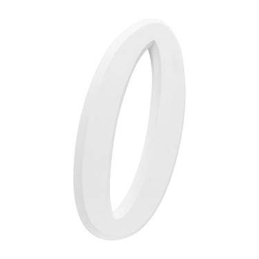 Imagem de Número Residencial Para Casa 0 Branco 3D 22cm