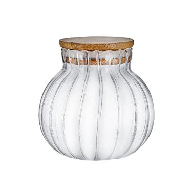 Imagem de Tuut, Linha Bambu, Baleiro Hermético Canelado de Vidro Borossilicato, 500ml