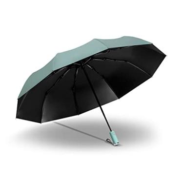 Imagem de Guarda-chuva Viagem Automático dobrável à prova de vento estilo reforçado guarda-sol forte inoxidável portátil 10 externo, Homem e mulher