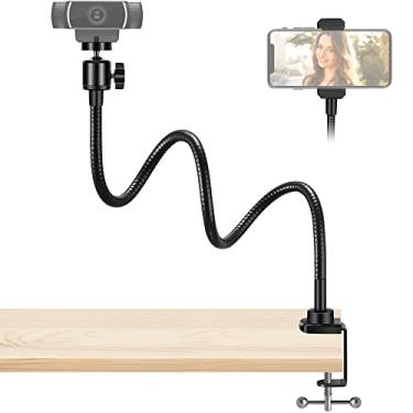 Imagem de InnoGear Suporte para webcam de 25 polegadas, suporte flexível para celular, suporte para mesa, suporte para câmera pescoço de ganso para webcam Logitech BRIO C920 C920S C922 C922x C925e C930 C930e C615