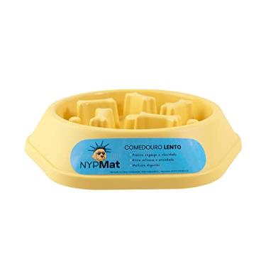 Imagem de Comedouro Lento Educador Para Cães Modelo Osso Amarelo
