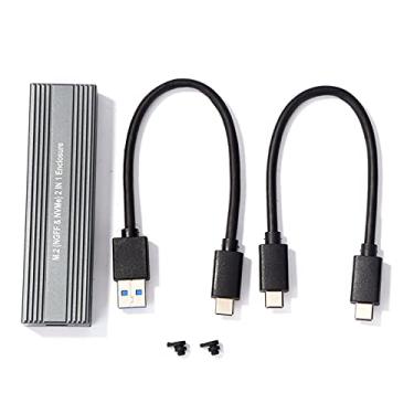 Imagem de HAOTING Gabinete M2 SSD Gabinete NVME M.2 para USB Tipo C 3.1 Adaptador SSD para Dual Protocol NVME PCIE NGFF Caixa de disco SSD SATA M / B Chave SSD Case SSD