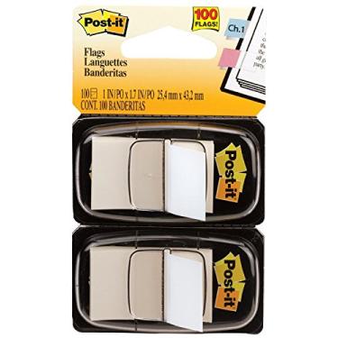 Imagem de Post-it : Bandeiras De Fita Padrão No Dispensador 100 Bandeiras Por Dispensador -:- Vendido Como 2 Pacotes De - 100 - / - Total De 200 Cada Branco