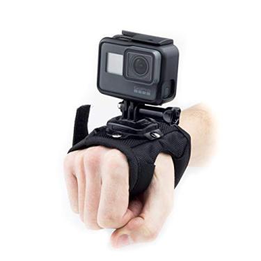 Imagem de DigiCharge Suporte manual para câmera de ação com alça de pulso ajustável – Compatível com GoPro Lit Hero 13 12 11 10 Max 2, DJI Osmo Action, Akaso, Apeman e mais – Suporte leve estilo luva