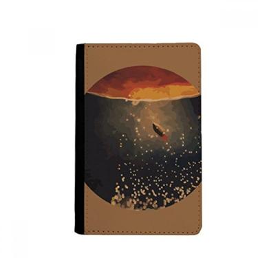 Imagem de Porta-passaporte com cenário espacial universo e alienígena Notecase Burse carteira porta-cartões, Multicolor
