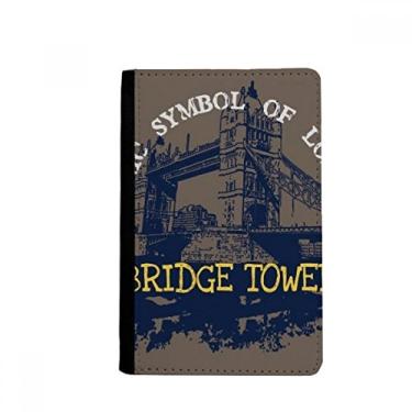Imagem de Britain UK London Bridge Tower Graffiti Passport Holder Notecase Burse Carteira Capa Cartão Bolsa, Multicolor