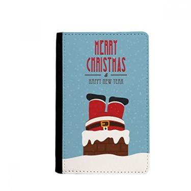 Imagem de Natal Papai Noel Festival Ano Novo Porta Passaporte Notecase Burse Carteira Capa Cartão Bolsa, Multicolor