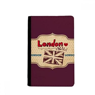 Imagem de Reino Unido London Union Jack Carimbo Porta-passaporte Notecase Burse Carteira Capa Cartão Bolsa, Multicolor