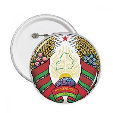 Imagem de Minsk Emblema nacional Bielorrússia pinos redondos crachá botão decoração acessório 5 peças