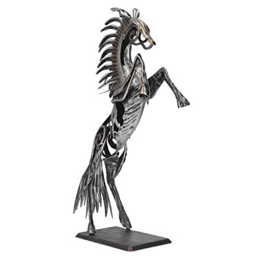 Imagem de Ornamento para Casa, Estátua Decorativa de Animal Abstrato, Estátua de Cavalo de Metal, Design 3D Exclusivo, Estátua Decorativa de Animal Abstrato para Decoração de Mesa