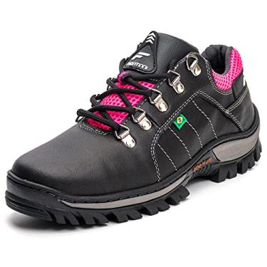 Imagem de Bota Motociclista Botina Adventure Com Biqueira Feminina Super Confortavel Para Trabalho Dia a Dia Tamanho:36;Cor:Preto;Gênero:Masculino;Departamento BS:Esporte