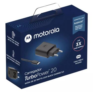 Imagem de Carregador Motorola Turbo Power Rápido 20W - Cabo Usb-c