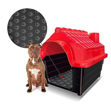 Imagem de Casa Em Plástico Para Cachorros N5 Com Colchão De Cor:vermelho