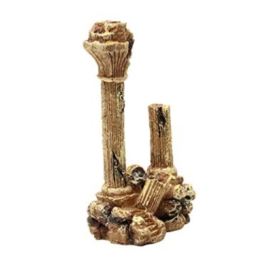 Imagem de Imitação De Coluna Romana Clássica Decorações Do Tanque De Peixes Decoração Artesanal Decoração De Esconderijo Coluna De Mármore Do Tanque De Peixes Aquário Vintage Resina