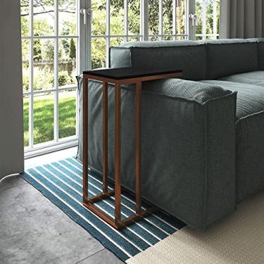 Imagem de Mesa Lateral Encaixe Elena Cobre E Tampo Preto New Green