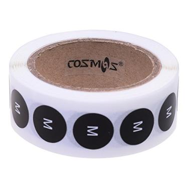 Imagem de Adesivos de tamanho de roupa redonda COSMOS, etiquetas adesivas, 500 peças, (M) Label